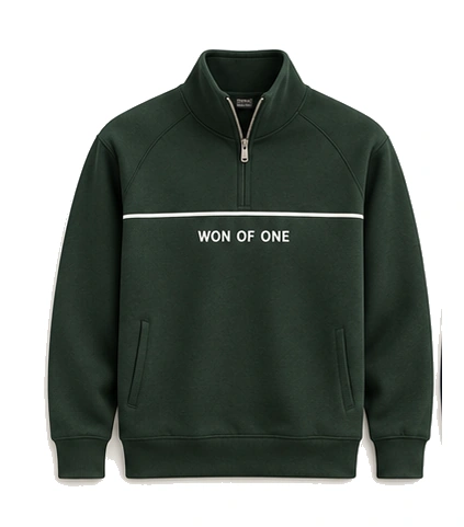 Stripe Quarter-zip, Forest