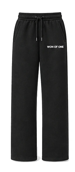 Wordmark Wide-leg Pants, Black